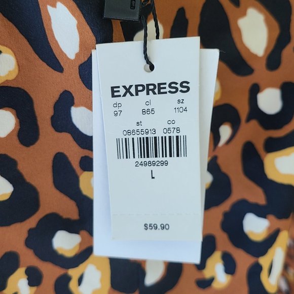 Express X Ladygang Tie/Wrap Crop Blouse - Picture 6 of 7